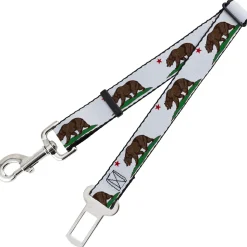 Dog Safety Seatbelt for Cars - Cali Bear White