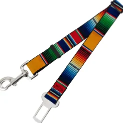 Dog Safety Seatbelt for Cars - Zarape2 Vertical Multi Color Stripe
