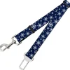 Dog Safety Seatbelt for Cars - Snowflakes Blue/White