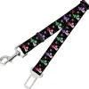 Dog Safety Seatbelt for Cars - Happy Mushrooms with Stars Black/Multi Color