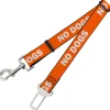 Dog Safety Seatbelt for Cars - Pet Quote NO DOGS Orange/White