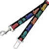 Dog Safety Seatbelt for Cars - SAUCE Baseball Script Black/Multi Color