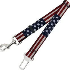 Dog Safety Seatbelt for Cars - Americana Rustic Stars & Stripes