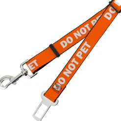Dog Safety Seatbelt for Cars - Pet Quote DO NOT PET Orange/White