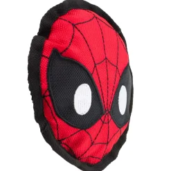 Dog Toy Ballistic Squeaker - Spider-Man Face Red Black White