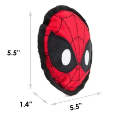Dog Toy Ballistic Squeaker - Spider-Man Face Red Black White