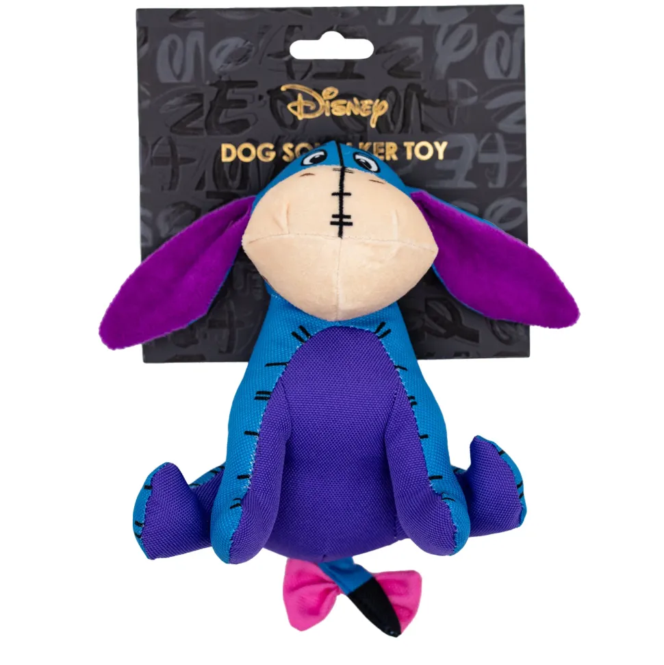 Dog Toy Ballistic Squeaker - Winnie the Pooh Eeyore Sitting Pose Blue