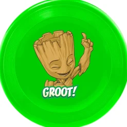 Dog Toy Frisbee - GROOT! Happy Pose Greens Browns White
