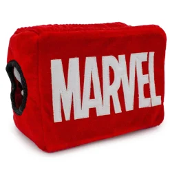 Dog Toy Hide and Seek Toy - MARVEL Red Brick Logo with Avengers Captain Marvel, Spider-Man and Thor Kawaii Faces