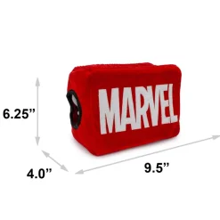 Dog Toy Hide and Seek Toy - MARVEL Red Brick Logo with Avengers Captain Marvel, Spider-Man and Thor Kawaii Faces