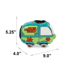 Dog Toy Hide and Seek Toy - Scooby-Doo The Mystery Machine Van with Scooby-Doo, Thelma and Shaggy Standing Plush