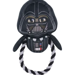 Dog Toy Plush Rope Toy - Star Wars Darth Vader Plush Black Gray Round Rope