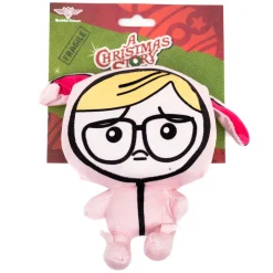 Dog Toy Squeaker Plush - A Christmas Story Ralphie Pink Bunny Pajama Pose