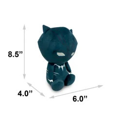 Dog Toy Squeaker Plush - Avengers Kawaii Black Panther Full Body Sitting Pose