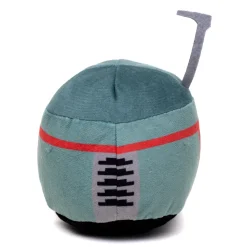 Dog Toy Squeaker Plush - Boba Fett Helmet Green