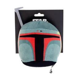 Dog Toy Squeaker Plush - Boba Fett Helmet Green