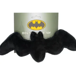 Dog Toy Squeaker Plush - Batman Bat Shape Black