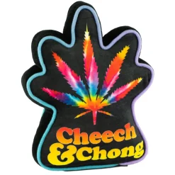 Dog Toy Squeaker Plush - CHEECH & CHONG Faces Smokey Tie Dye Pot Leaf