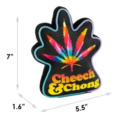 Dog Toy Squeaker Plush - CHEECH & CHONG Faces Smokey Tie Dye Pot Leaf