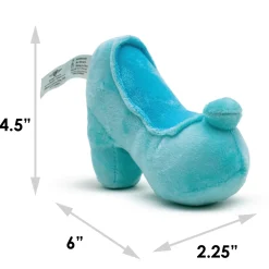 Dog Toy Squeaker Plush - Cinderella Slipper Replica Light Blue