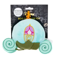 Dog Toy Squeaker Plush - Cinderella Pumpkin Carriage Light Blue