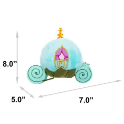 Dog Toy Squeaker Plush - Cinderella Pumpkin Carriage Light Blue