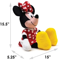 Dog Toy Squeaker Plush - Disney Minnie Mouse Smiling Sitting Pose