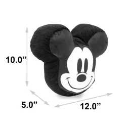 Dog Toy Squeaker Plush - Disney Mickey Mouse Smiling Face Black