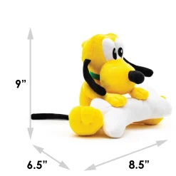 Dog Toy Squeaker Plush - Disney Pluto with Bone Sitting Pose