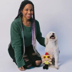 Dog Toy Squeaker Plush - Friends Monica's Turkey Head Pose