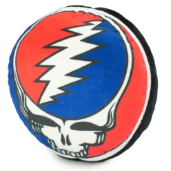Dog Toy Squeaker Plush - Grateful Dead Steal Your Face Skull + GOOD OL GRATEFUL DEAD