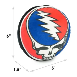 Dog Toy Squeaker Plush - Grateful Dead Steal Your Face Skull + GOOD OL GRATEFUL DEAD