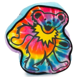Dog Toy Squeaker Plush - Grateful Dead Dancing Bear Tie Dye Multi Color
