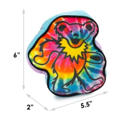 Dog Toy Squeaker Plush - Grateful Dead Dancing Bear Tie Dye Multi Color