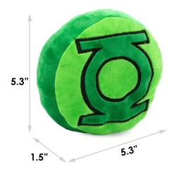 Dog Toy Squeaker Plush - Green Lantern Logo Round