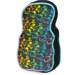 Dog Toy Squeaker Plush - Grateful Dead Skeleton Head Dancing Skeletons Black Multi Color