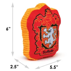 Dog Toy Squeaker Plush - Harry Potter Gryffindor Lion Charm Crest Red