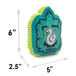 Dog Toy Squeaker Plush - Harry Potter Slytherin Snake Charm Crest Blues