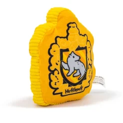 Dog Toy Squeaker Plush - Harry Potter Hufflepuff Badger Charm Crest Yellows