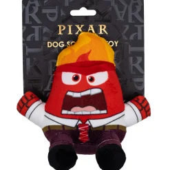 Dog Toy Squeaker Plush - Inside Out Anger Full Body Sitting Pose