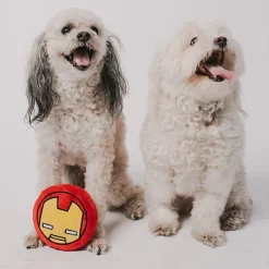Dog Toy Squeaker Plush - Iron Man Kawaii Face