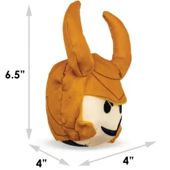 Dog Toy Squeaker Plush - Loki Smirking Face Round
