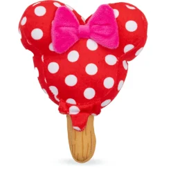 Dog Toy Squeaker Plush - Minnie Mouse Ice Cream with Ears and Bow Red
