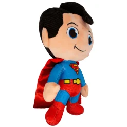 Dog Toy Squeaker Plush - Superman Chibi Full Body Standing Pose with Corduroy Hair