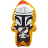 Dog Toy Squeaker Plush - Star Wars Holiday Mandalorian Santa Cookie Replica
