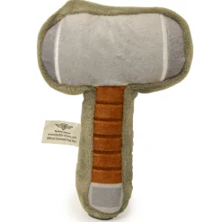 Dog Toy Squeaker Plush - Thor's Hammer Grays Browns
