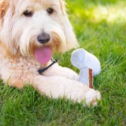 Dog Toy Squeaker Plush - Thor's Hammer Grays Browns