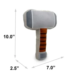 Dog Toy Squeaker Plush - Thor's Hammer Grays Browns