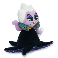 Dog Toy Squeaker Plush - The Little Mermaid Villain Ursula Full Body Pose with Flotsam and Jetsam