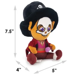 Dog Toy Squeaker Plush - The Princess and the Frog Villain Dr. Facilier Shadow Man Sitting Pose